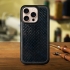 Кожаная накладка Stenk ExBacker для Apple iPhone 16 Pro Синяя кобра