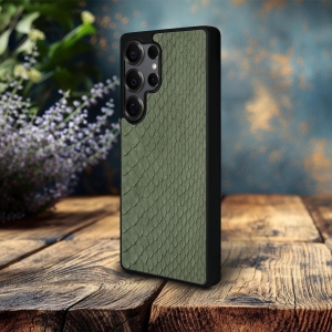 Накладка SkinBacker Mini Python Scales для Samsung Galaxy S25 Ultra Оливковый