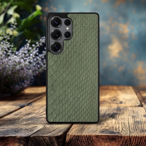 Накладка SkinBacker Mini Python Scales Samsung Galaxy S25 Ultra Оливковий