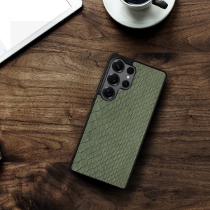 Накладка SkinBacker Mini Python Scales Samsung Galaxy S25 Ultra Оливковий