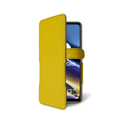 чехол-книжка на Motorola Moto G51 5G Желтый Stenk Prime фото 2