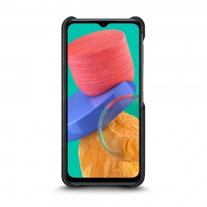 Кожаная накладка Stenk Cover для Samsung Galaxy M33 5G Чёрная