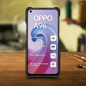 Шкіряна накладка Stenk Cover для OPPO A96 Чорна