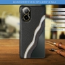 Кожаная накладка Stenk Cover для Realme C67 4G Чёрная