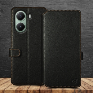 Чехол-портмоне Stenk Premium Wallet для Xiaomi Poco X7 Pro Чёрный