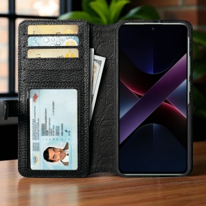 Чохол-портмоне Stenk Premium Wallet для Xiaomi Poco X7 Pro Чорний