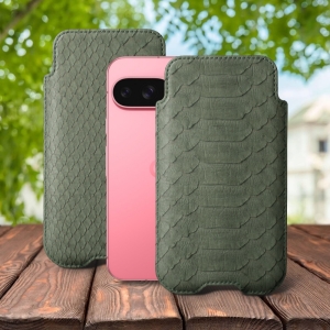 Футляр Stenk Sportage Python для Google Pixel 9 Оливковый