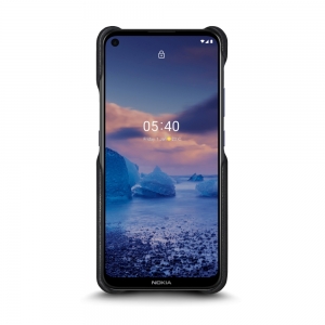 Шкіряна накладка Stenk Reptile Cover для Nokia 5.4 Чорна