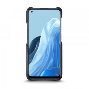 Шкіряна накладка Stenk Cover для OPPO Find X5 Lite 5G Чорна