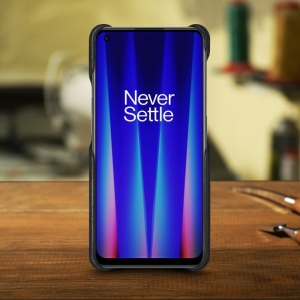 Кожаная накладка Stenk Cover для OnePlus Nord CE 2 5G Чёрная
