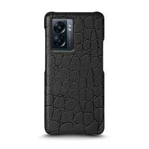 Кожаная накладка Stenk Reptile Cover для OnePlus Nord N300 Чёрная