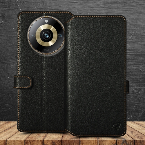 чехол-кошелек на Realme 11 Pro Plus Черный Stenk Premium Wallet фото 1