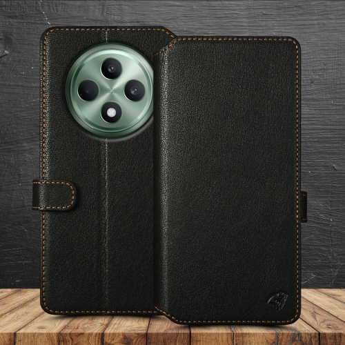 чехол-кошелек на OPPO Reno12 FS Черный Stenk Premium Wallet фото 1