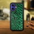 Шкіряна накладка Stenk ExBacker для Apple iPhone 16 Зелений пітон