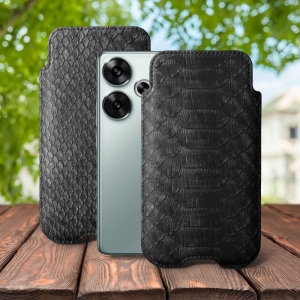 Футляр Stenk Sportage Python для Xiaomi Poco F6 Чёрный