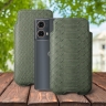 Футляр Stenk Sportage Python для Motorola Moto G85 Оливковый