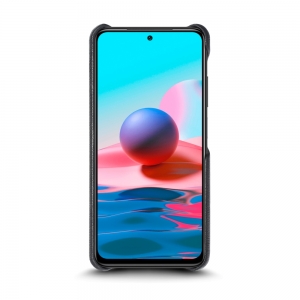 Шкіряна накладка Stenk Cover для Xiaomi Redmi Note 10 Чорна