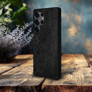 Накладка SkinBacker Mini Python Scales для Samsung Galaxy S25 Ultra Чёрный