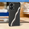 Кожаная накладка Stenk Cover для OnePlus Nord 2T Чёрная