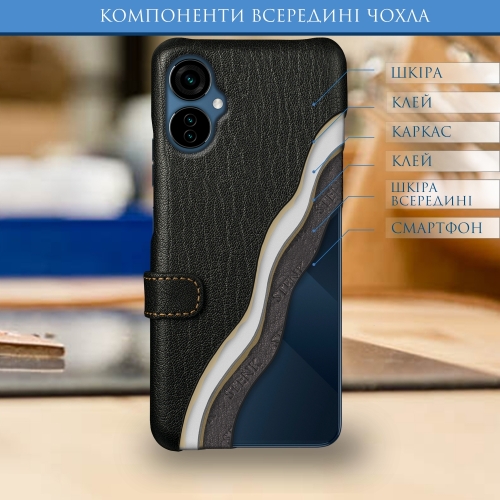 чохол-книжка на TECNO Camon 19 Neo Чорний Stenk Premium фото 5