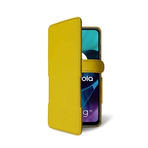 чехол-книжка на Motorola Moto G71 5G Желтый  Prime фото 2