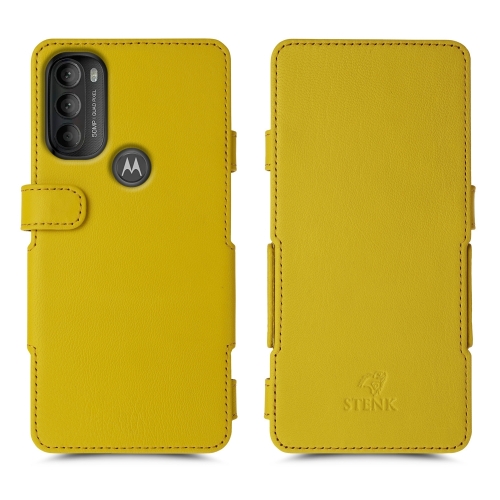 чехол-книжка на Motorola Moto G71 5G Желтый  Prime фото 1