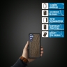 Кожаная накладка Stenk WoodBacker для Samsung Galaxy A34 Чёрная