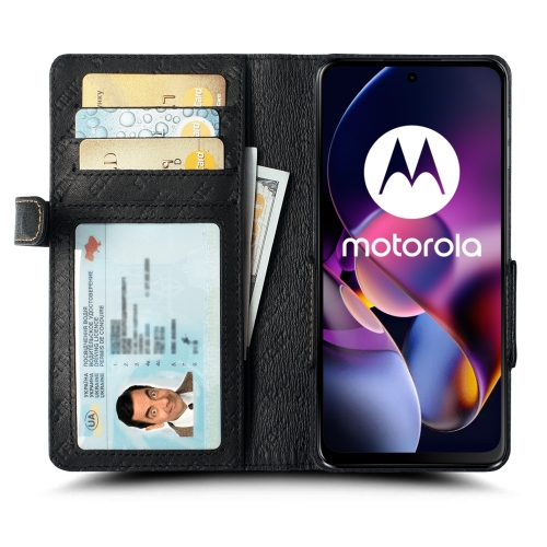 чехол-книжка на Motorola Moto G54 Черный Stenk Wallet фото 2