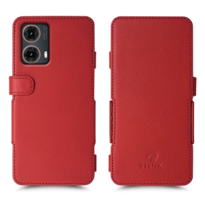 Чехол книжка Stenk Prime для Motorola Moto G85 Красный