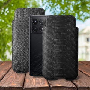 Футляр Stenk Sportage Python для Xiaomi Poco F6 Pro Чёрный
