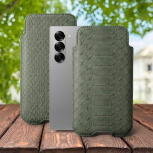 Футляр Stenk Sportage Python Samsung Galaxy Z Fold6 Оливковий