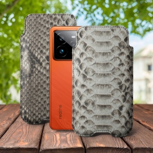 Футляр Stenk Sportage Python для Realme GT 7 Pro Натуральный