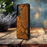 Накладка SkinBacker Mini Python Scales для Samsung Galaxy S25 Коричневый