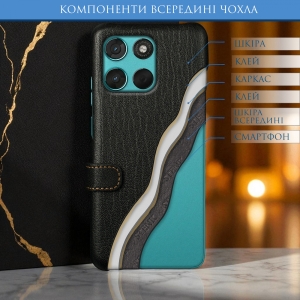 Чехол книжка Stenk Premium для Motorola Moto G57 Power Чёрный