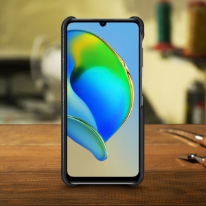Кожаная накладка Stenk Cover для ZTE Blade V40 Vita Чёрная