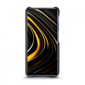 Шкіряна накладка Stenk Cover для Xiaomi Poco M3 Чорна