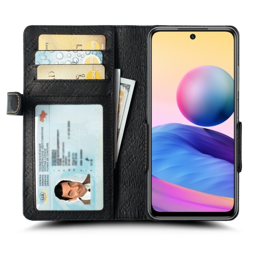 чехол-книжка на Xiaomi Redmi Note 10 5G Черный Stenk Wallet фото 2