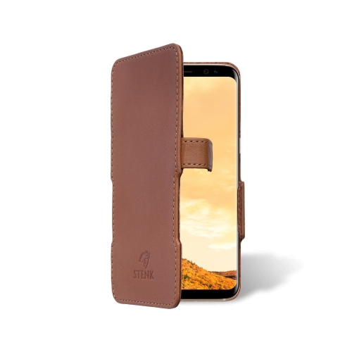 чехол-книжка на Samsung Galaxy S8 Plus Светло-коричневый Stenk Prime фото 2