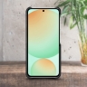 Шкіряна накладка Stenk Cover для Samsung Galaxy S24 FE Чорний