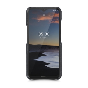Кожаная накладка Stenk Cover для Nokia 5.3 Чёрная