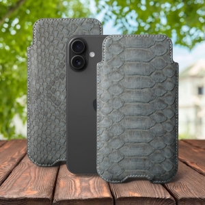 Футляр Stenk Sportage Python для Apple iPhone 16 Plus Серый