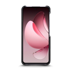 Кожаная накладка Stenk Reptile для OPPO Reno13 FS 5G Чёрный