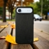 Кожаная накладка Stenk Cover для Apple iPhone 17 Air Чёрная