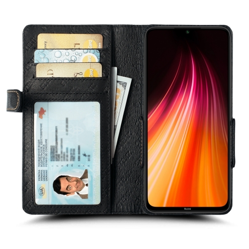 чехол-книжка на Xiaomi Redmi Note 8 (2021) Черный Stenk Wallet фото 2