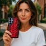 Кожаная накладка Stenk ExBacker Python Scales для Samsung Galaxy S26 Ultra Красный Кожаная накладка Stenk ExBacker Python Scales для Samsung Galaxy S26 Ultra Красный