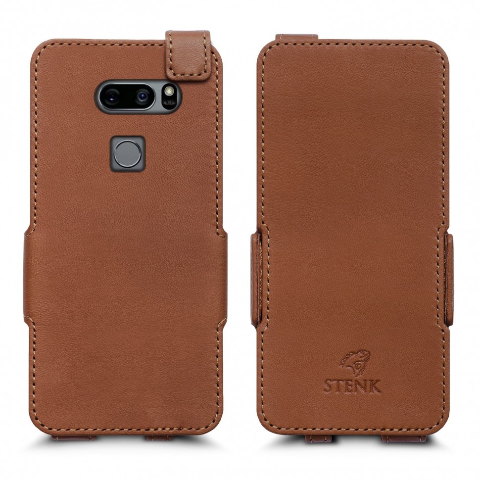 

Чехол флип Stenk Prime для LG V35 ThinQ Camel, Светло-коричневый