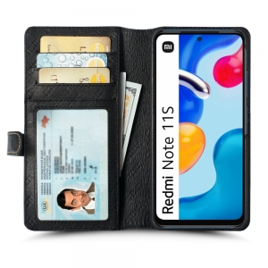 Чехол-портмоне Stenk Premium Wallet для Xiaomi Redmi Note 11S Чёрный