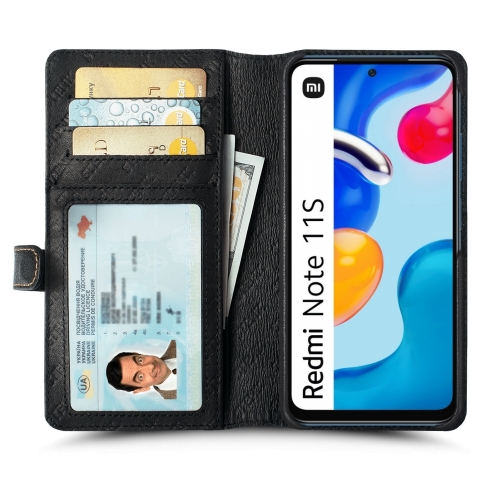 чехол-кошелек на Xiaomi Redmi Note 11S Черный Stenk Premium Wallet фото 2