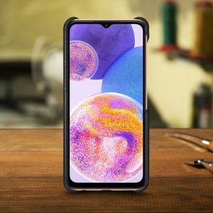 Шкіряна накладка Stenk Cover для Samsung Galaxy A23 Чорна