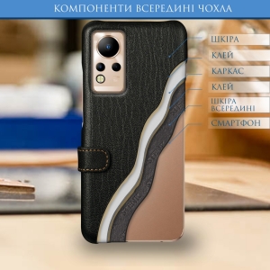 Чехол книжка Stenk Premium для Infinix Note 12 Чёрный